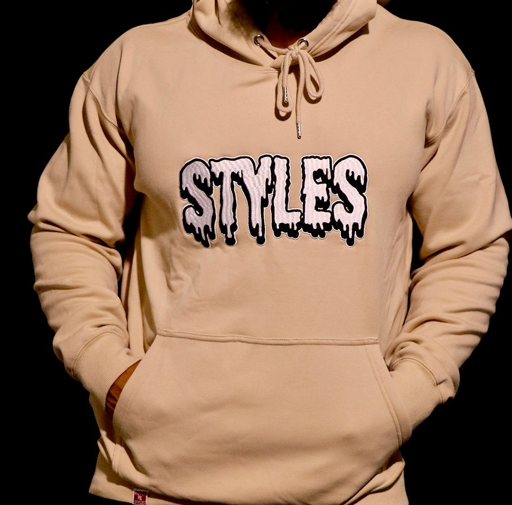 Cream Embroidered Hoodie