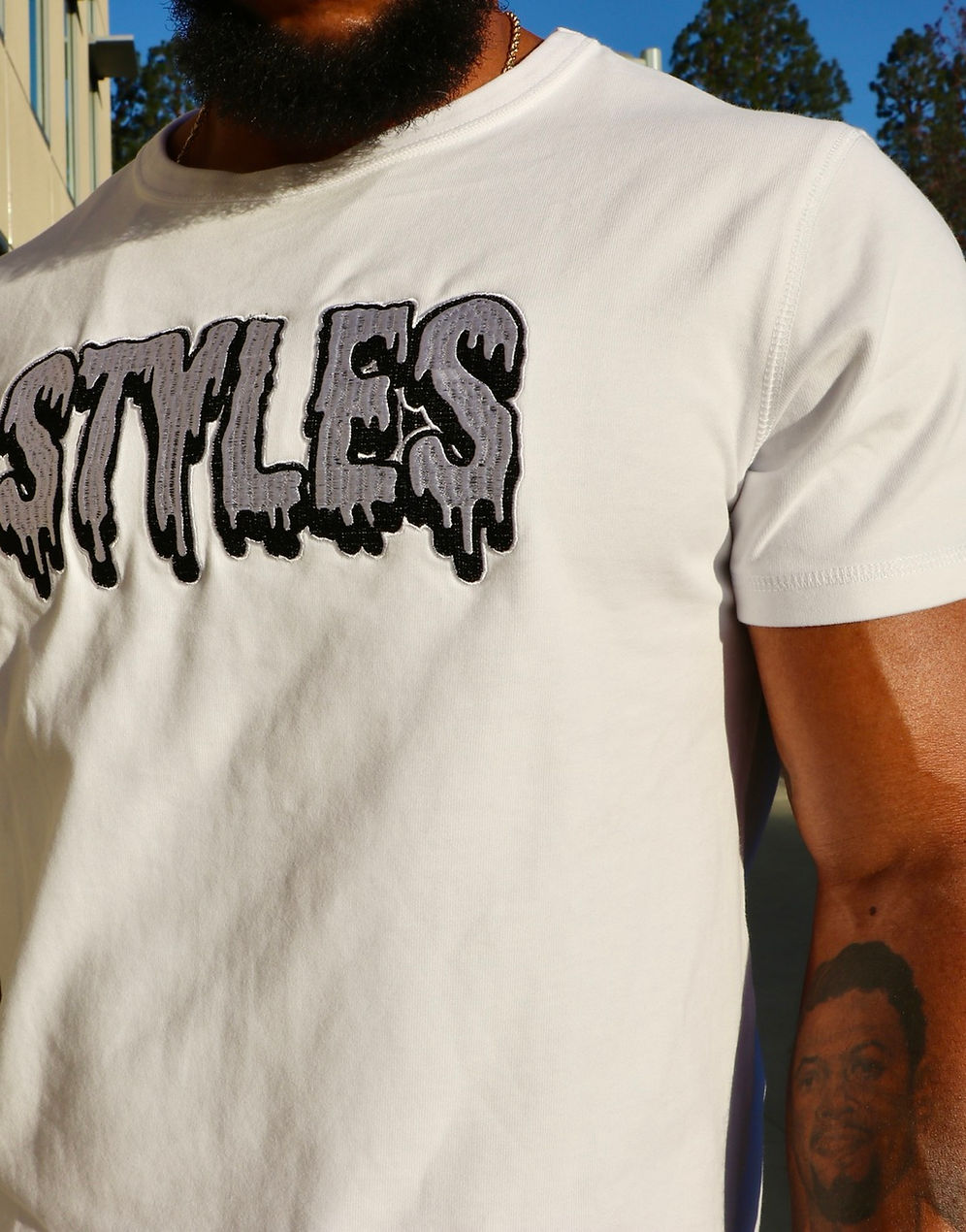 White Embroidered T-shirt
