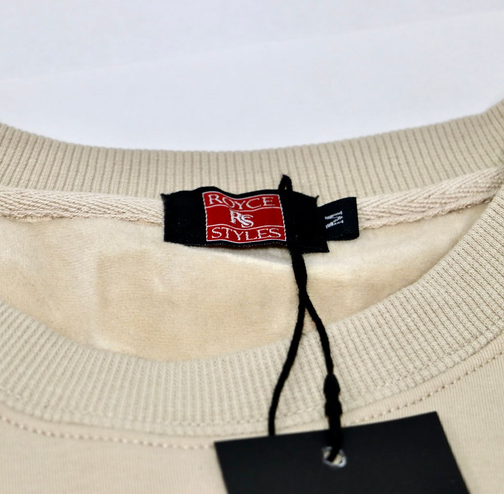 Cream Embroidered Crewneck