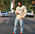 Cream Embroidered Crewneck