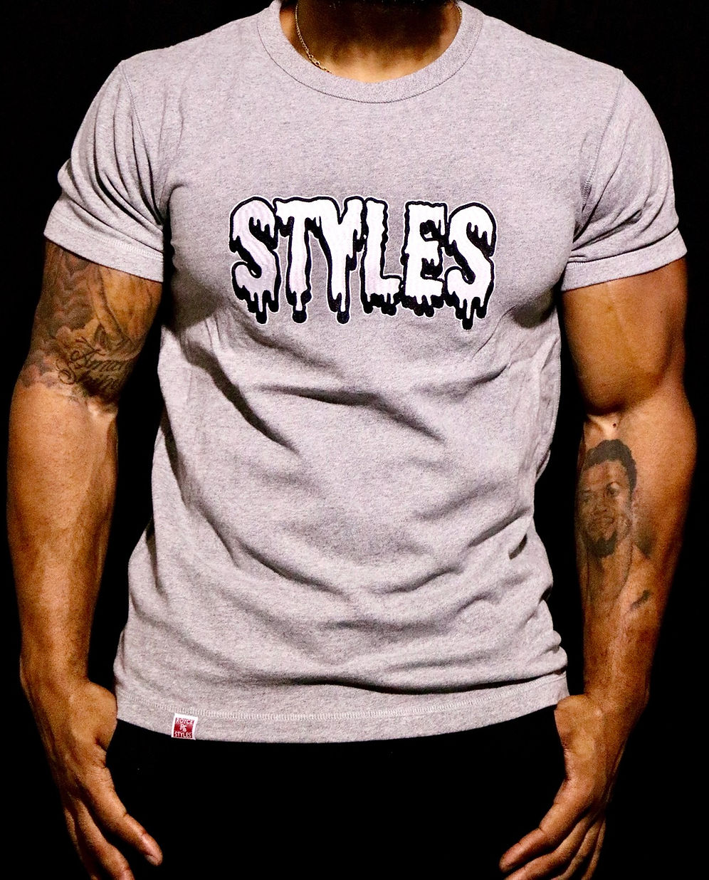 Gray Embroidered T-shirt
