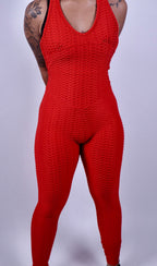 Red body suit