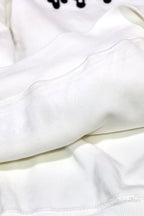 White Embroidered Hoodie