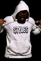 White Embroidered Hoodie