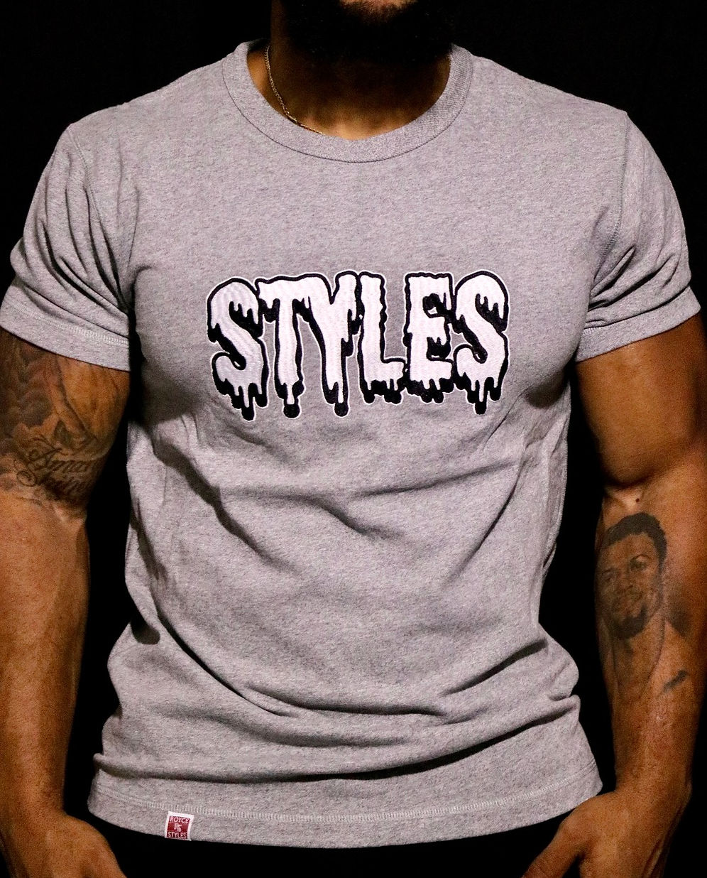 Gray Embroidered T-shirt