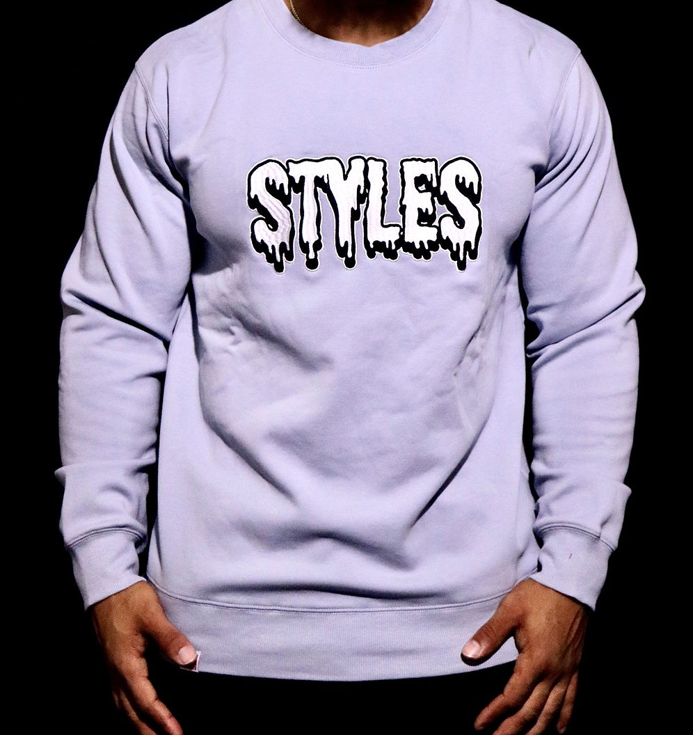 Light Blue Embroidered Crewneck