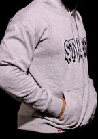Gray Embroidered Hoodie