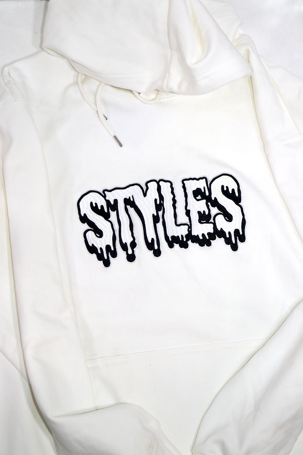 White Embroidered Hoodie