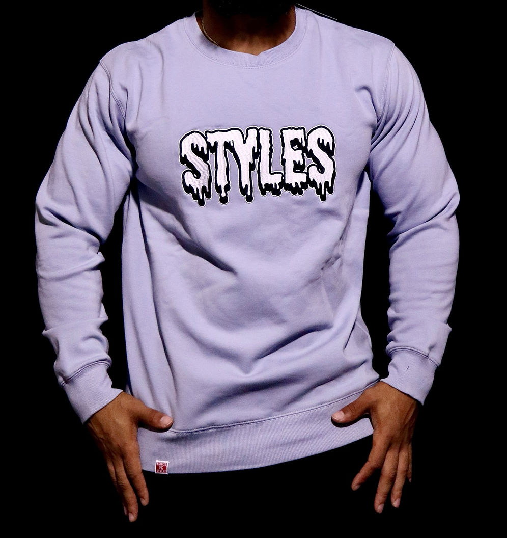 Light Blue Embroidered Crewneck