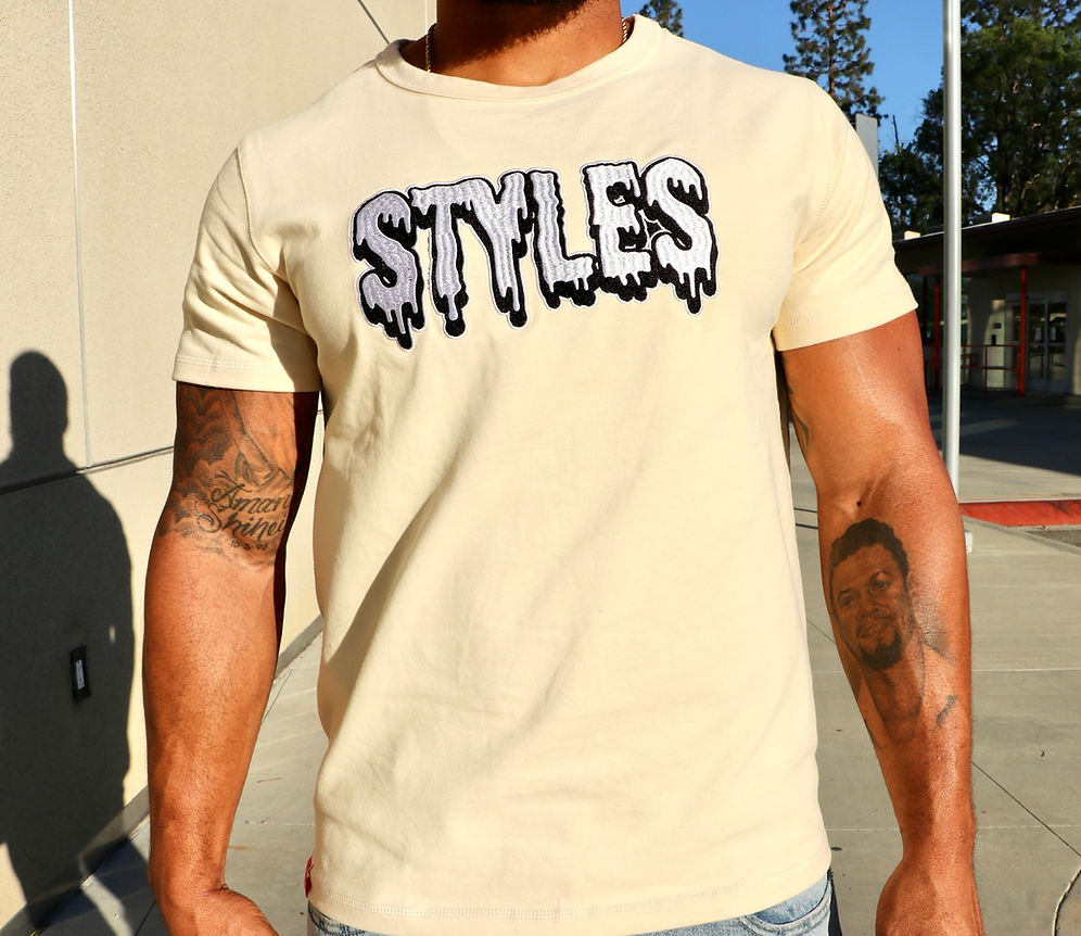 Cream Embroidered T-shirt