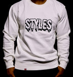 White Embroidered Crewneck