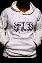 White Embroidered Hoodie