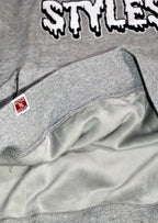 Gray Embroidered Hoodie