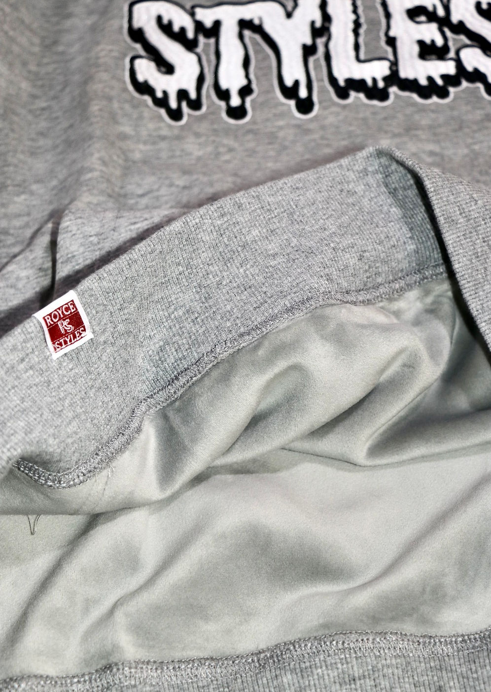 Gray Embroidered Hoodie