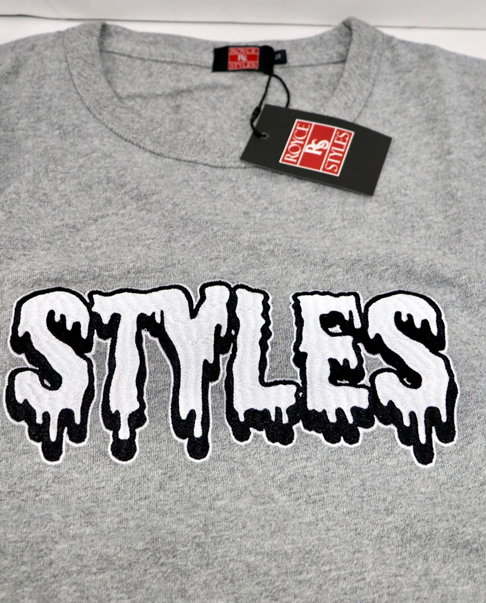Gray Embroidered T-shirt