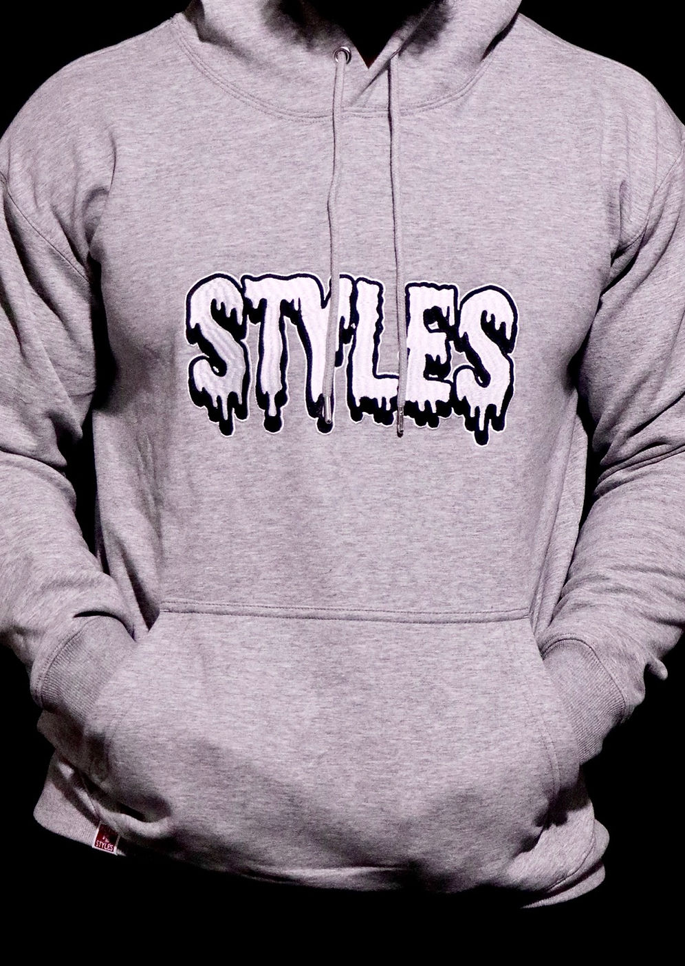 Gray Embroidered Hoodie