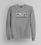 Gray Embroidered Crewneck