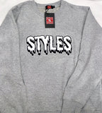 Gray Embroidered Crewneck