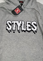 Gray Embroidered Hoodie