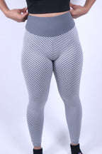 Gray Embroidered Leggings