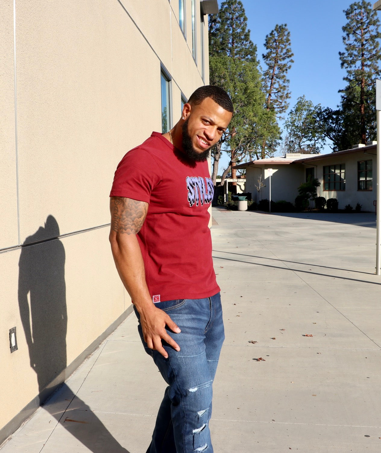 Cranberry "RED" Embroidered T-Shirt image 10