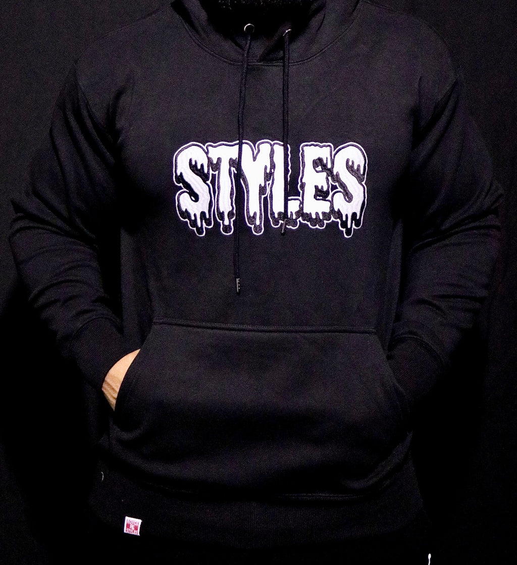 Black Embroidered  Hoodie image 5