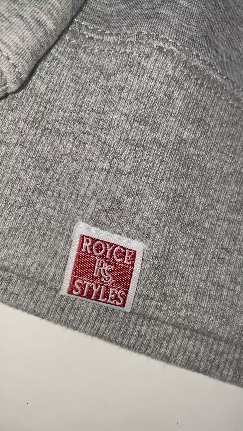 Gray Embroidered Crewneck