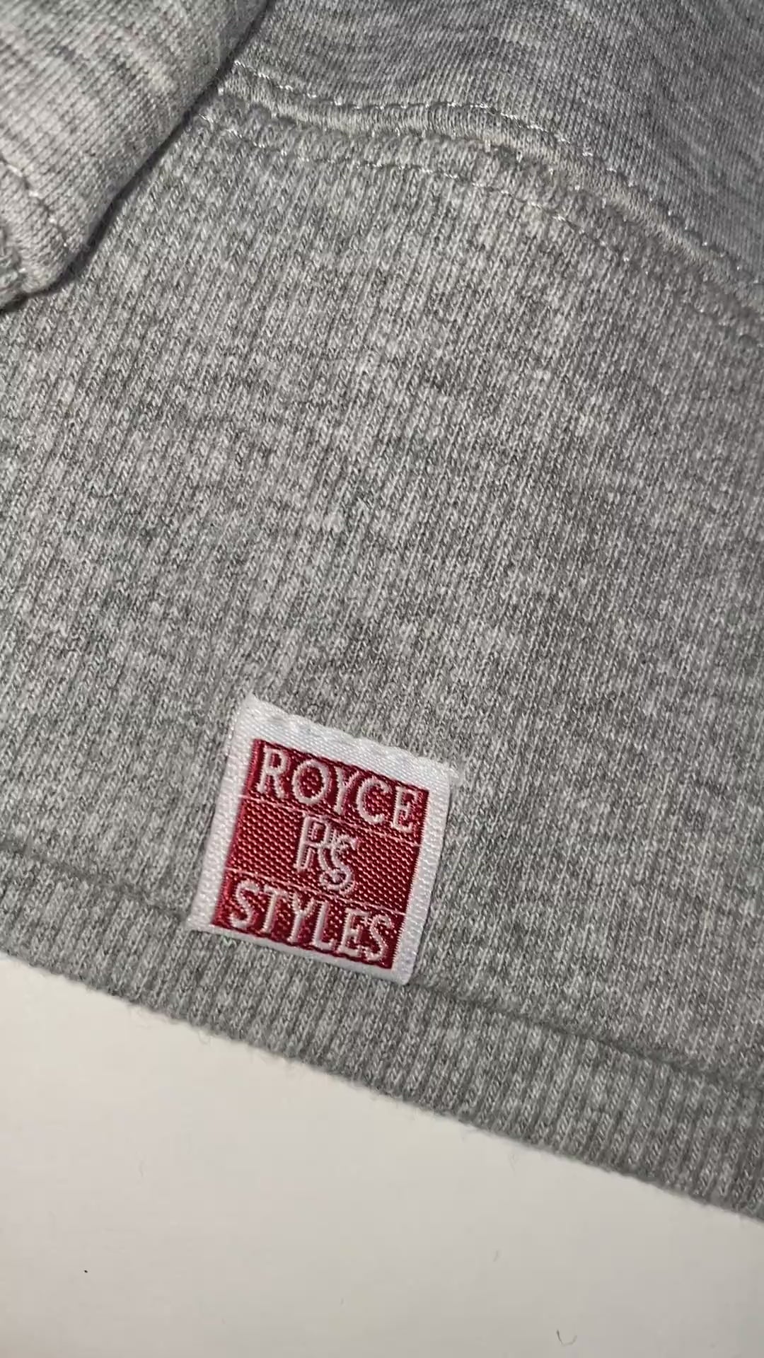 Gray Embroidered Crewneck