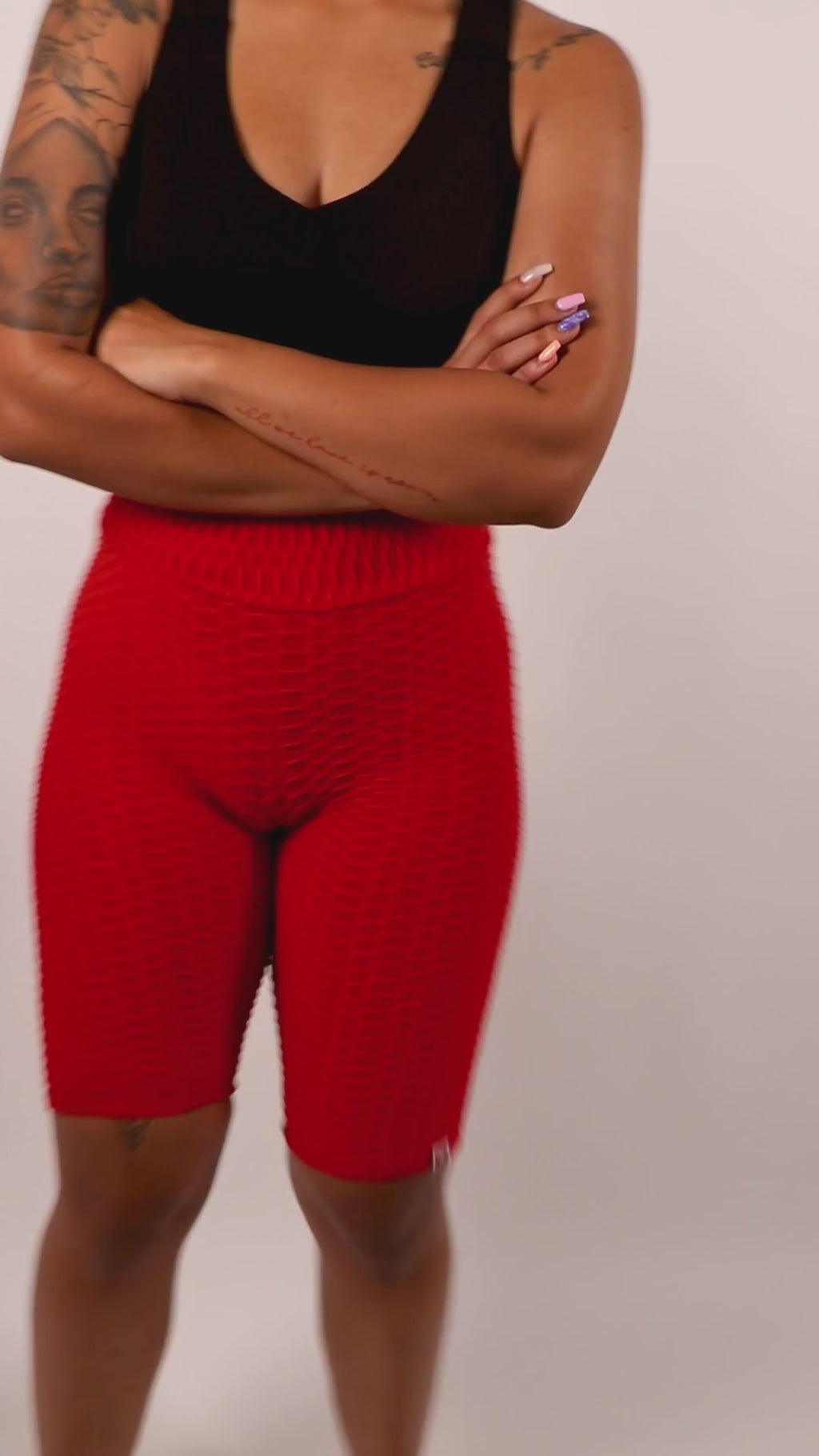 Red Biker Shorts