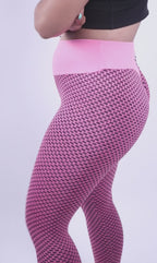 Pink Embroidered Leggings
